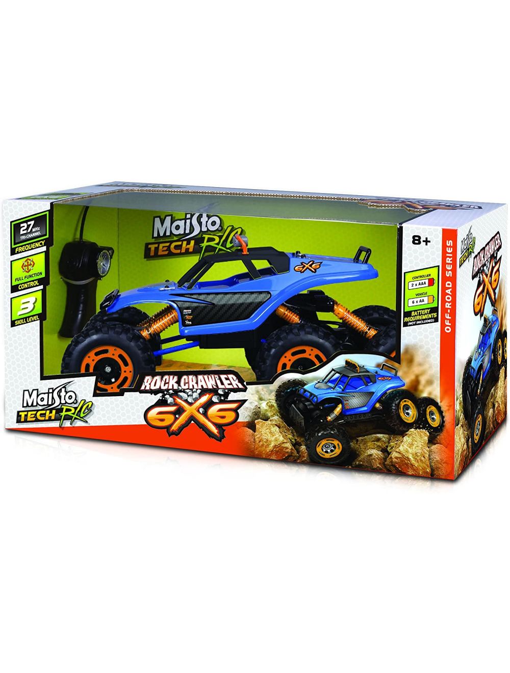 Maisto R/C Rock Crawler 6 X 6 (Colors May Vary) Vehicle